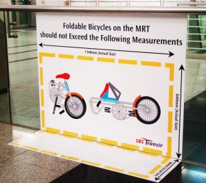 Шаблон для измерения складных велосипедов